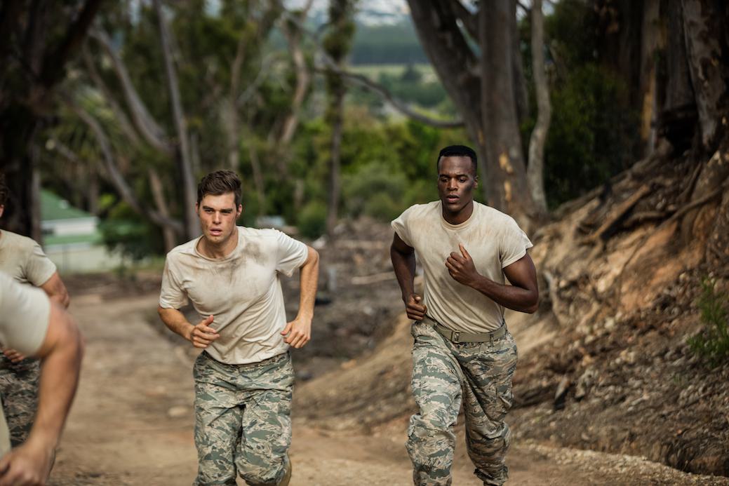 Men Running at ADS Military Run