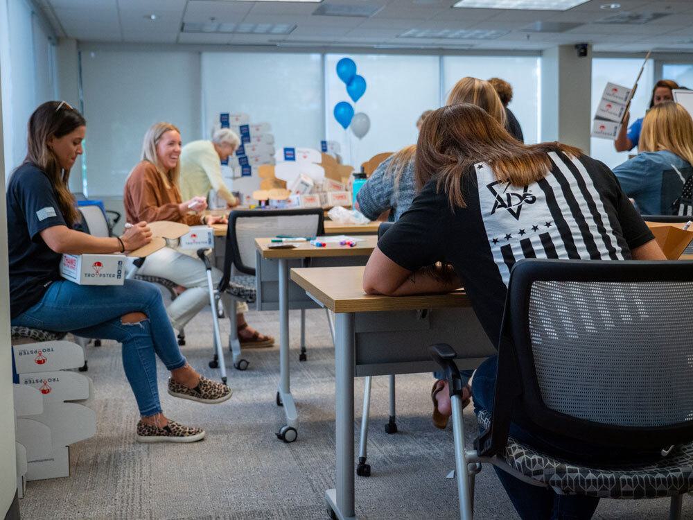ADS Employees Making Special Care Packages
