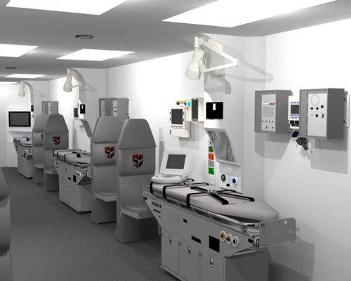 inside military medical tent