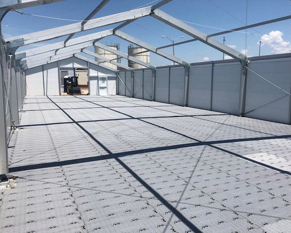 military building floor installation