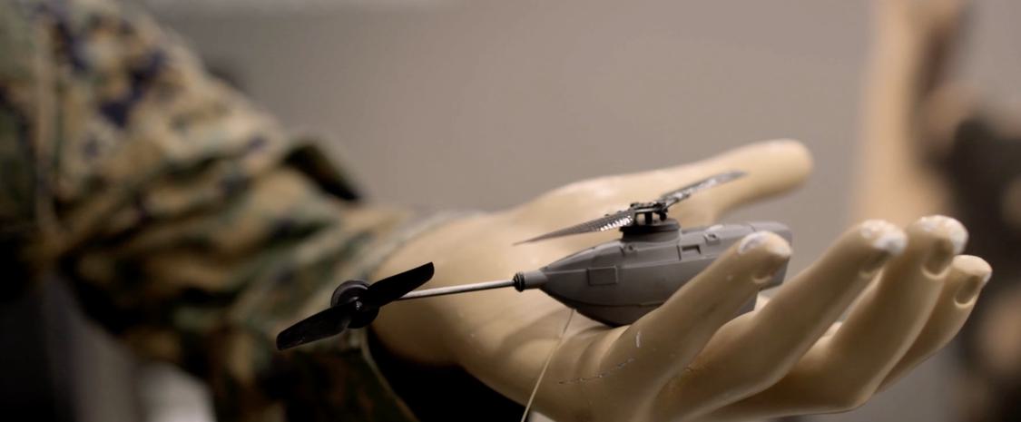 small drone in hand