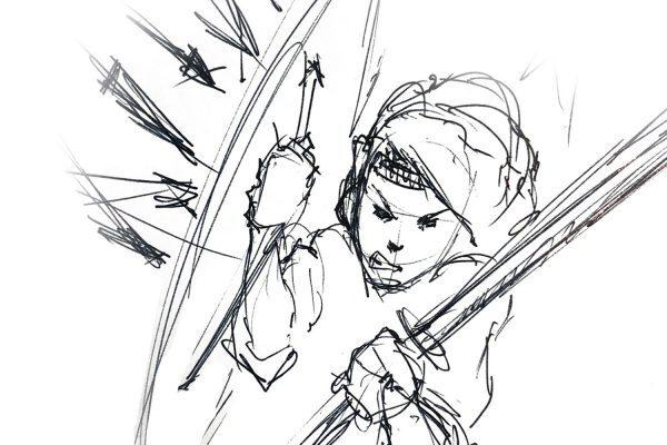 warrior west expo t shirt sketch