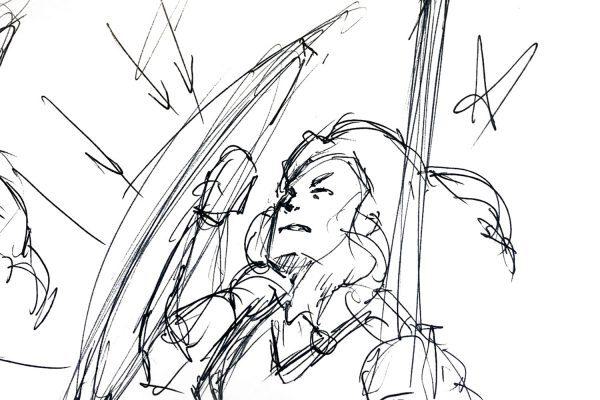 warrior west expo t shirt sketch