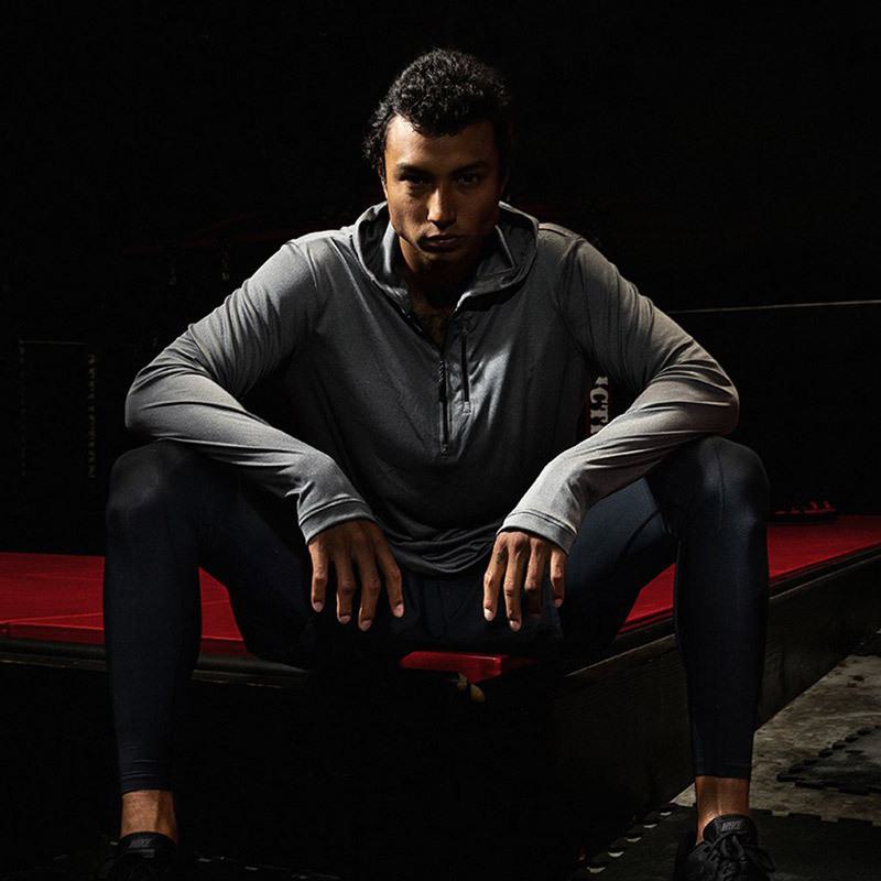 A Man Sporting DFND Compression Line