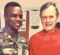 Levi Wilson and George Bush Sr