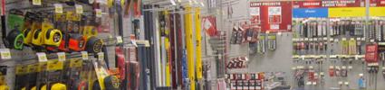 tools in hardware store