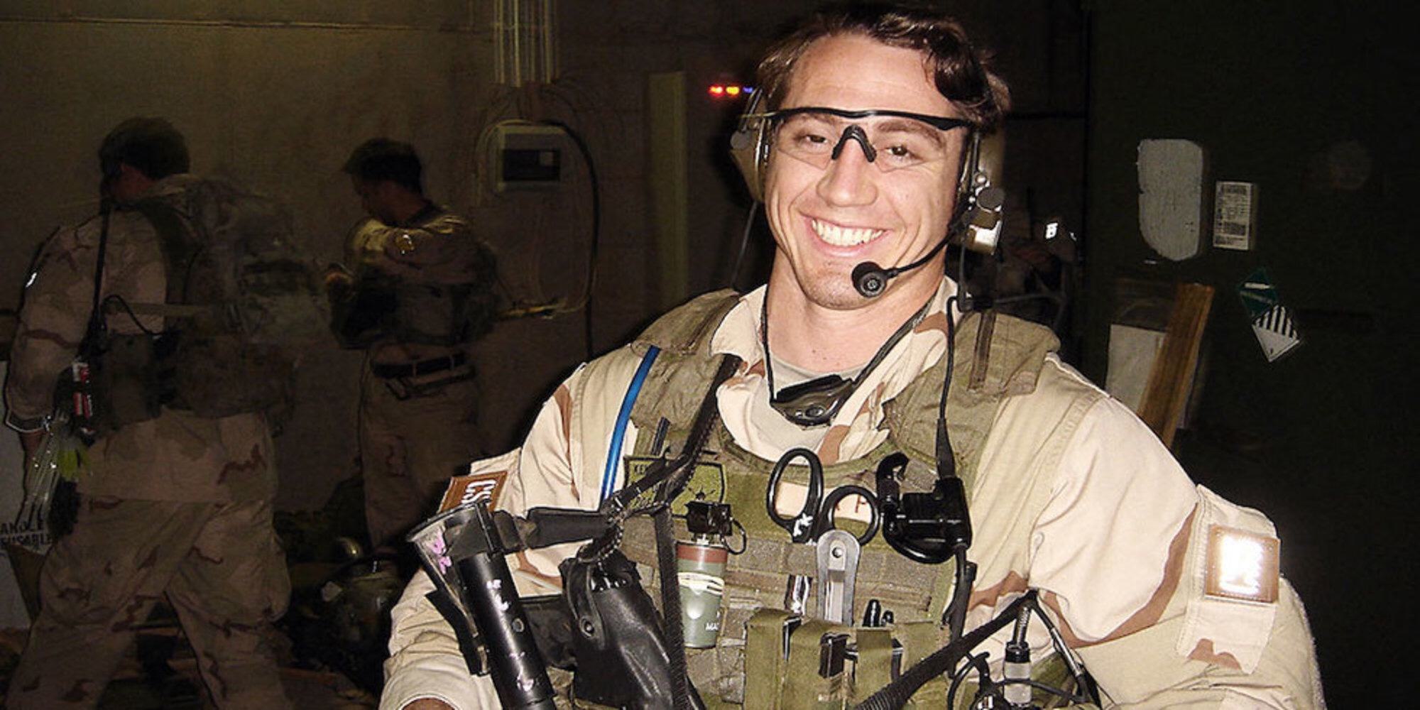 military man poses in uniform